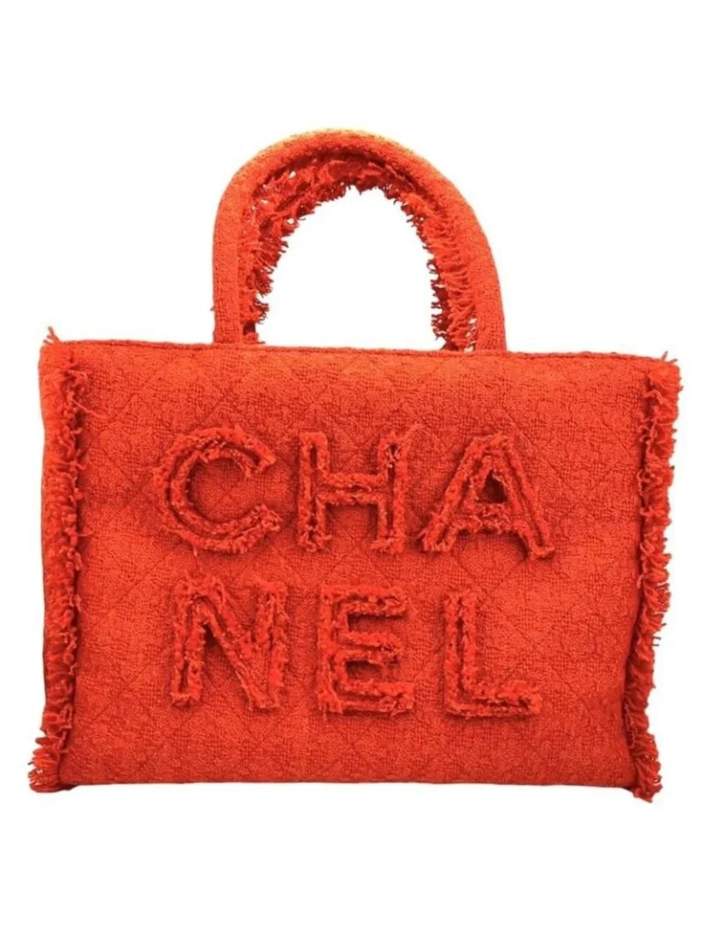 Chanel Tweed Tote Bag Zip Shopping Gold Hardware